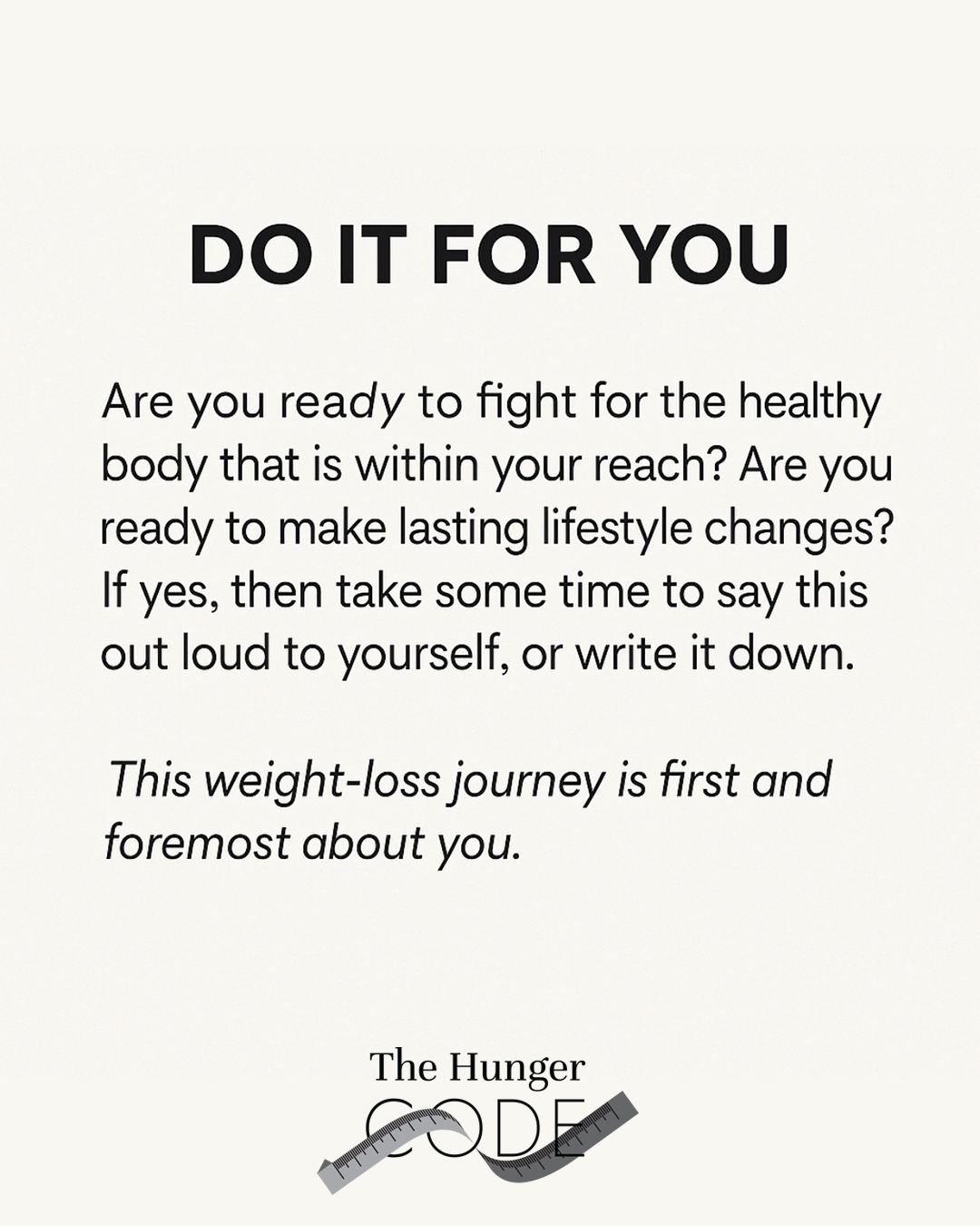 Do It For You - The Hunger Code